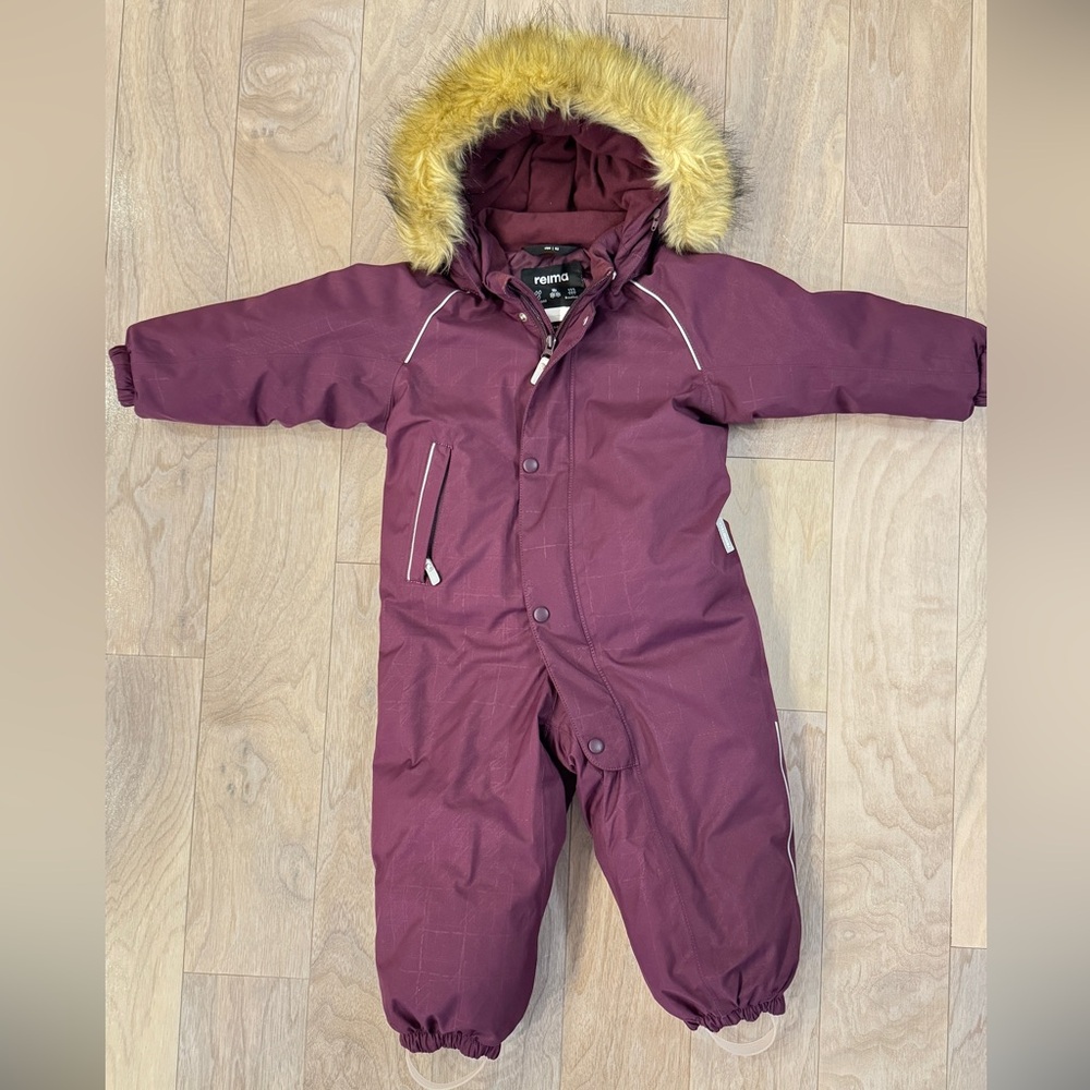 Reima Toddler Snowsuit with Faux Fur Removable Hood size 92 (European)